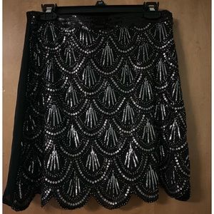 Francesca’s Black Sequin Skirt